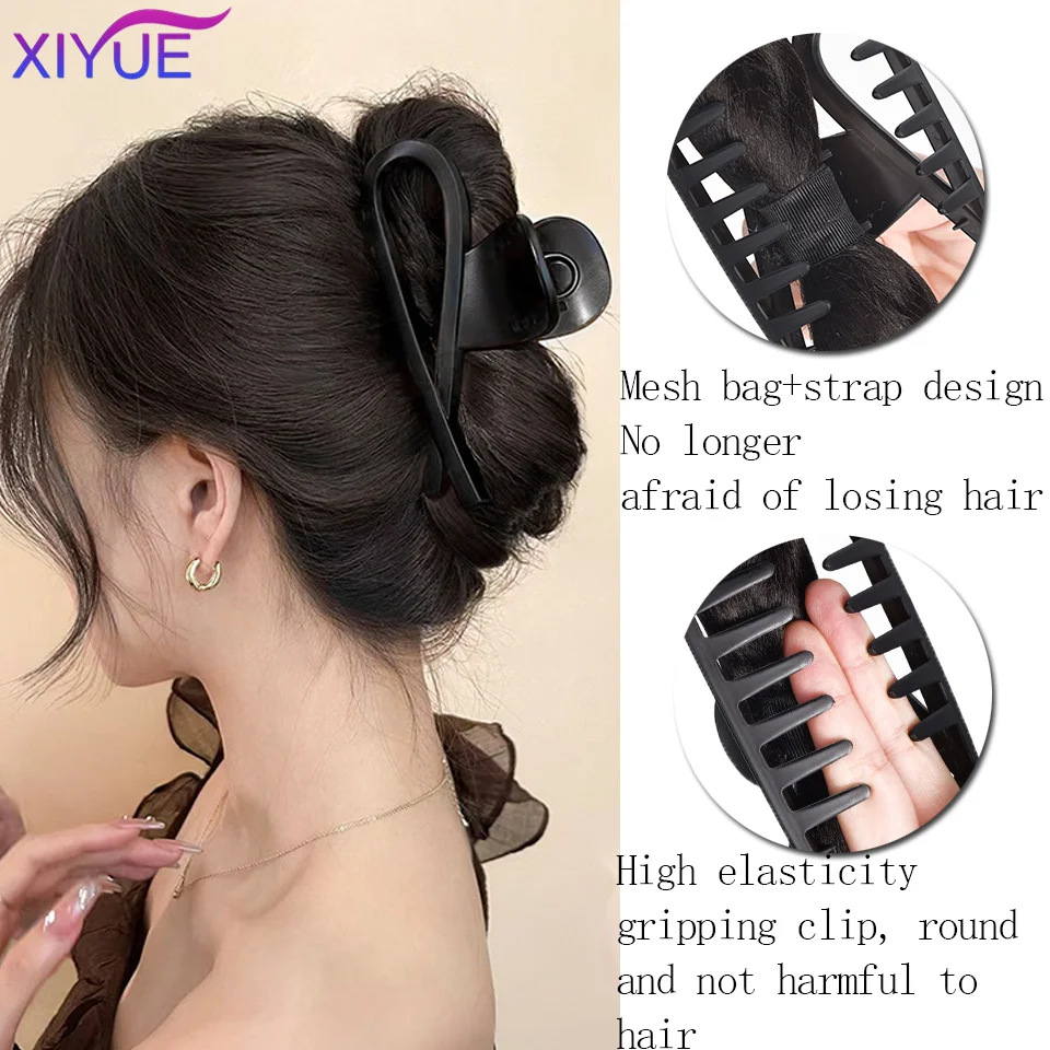 XIYUE Chicken Nest Ball Head Wig Female Clasp Clip Bowknot Spicy Girl Style Fluffy High Horse Tail Fluffy Natural Wig Contract