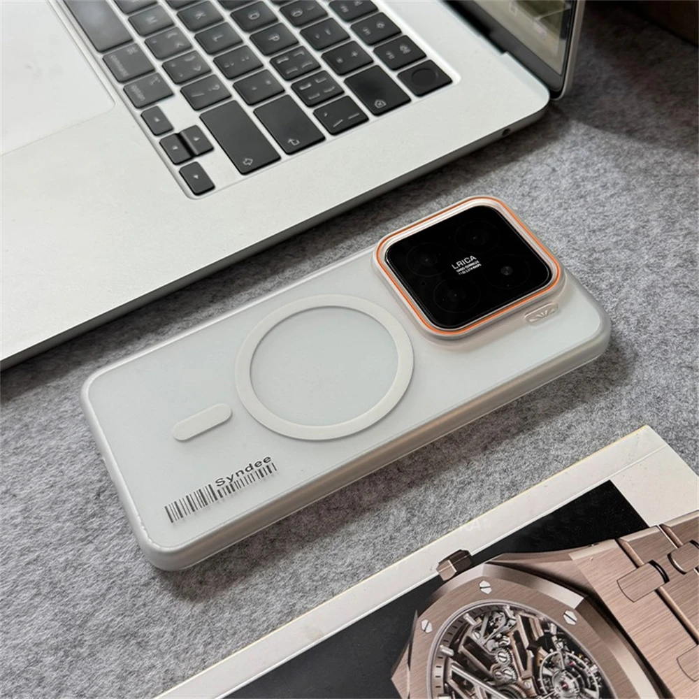 Ultra Thin Matte Translucent Barcode Phone Case with Magnetic Wireless Charging Capability