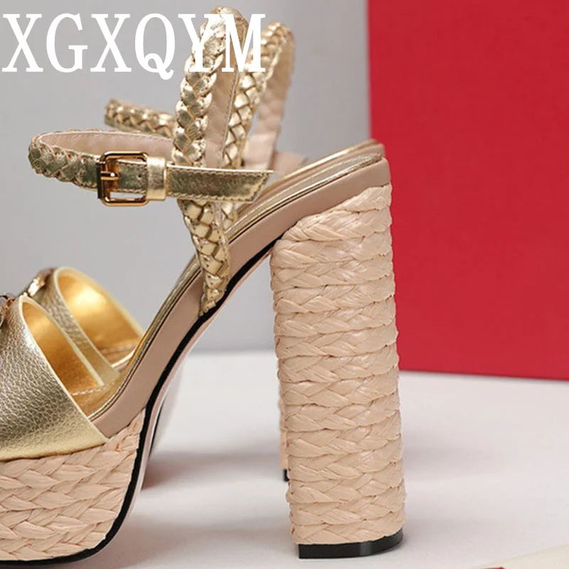 

Туфли-лодочки женские из натуральной кожи, пикантные сандалии на высоком каблуке, ремешок с пряжкой, открытый носок, разные цвета, летняя обувь