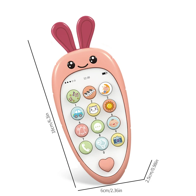 Baby Cell Phone Toy with Early Education & Music, Learning Educational Fake Phone for Kids, Sensory Toys for Toddlers Kids 6