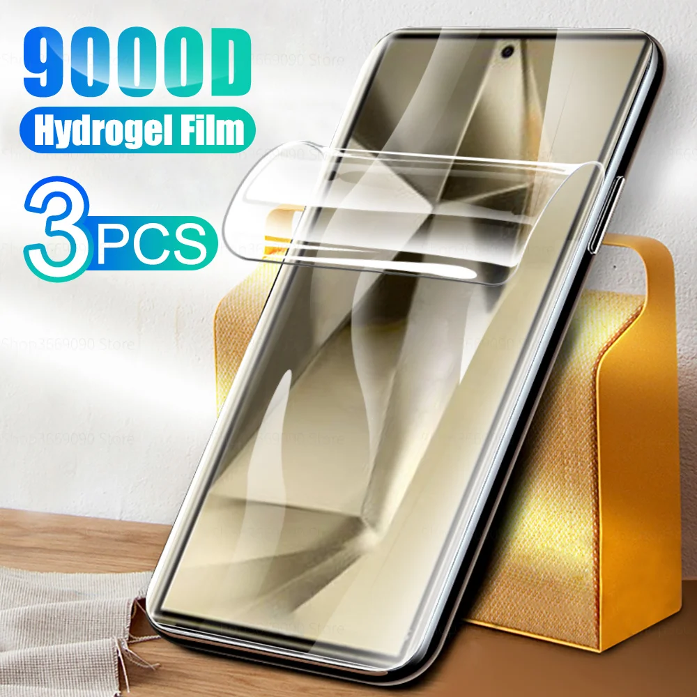 3Pcs Pellicola Idrogel Anteriore Per Samsung Galaxy S24 Ultra Screen Pellicola Protettiva Morbida Cover Sumsung S 24 Plus + 24 Ultra 5G S24Ultra