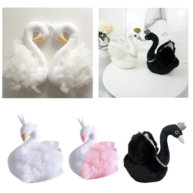 

Baby Pillow Swan Crown Gauze Pillow Cushion Baby Accompany Sleeping Doll Photography Props Children's Bed Room Decoration Toys