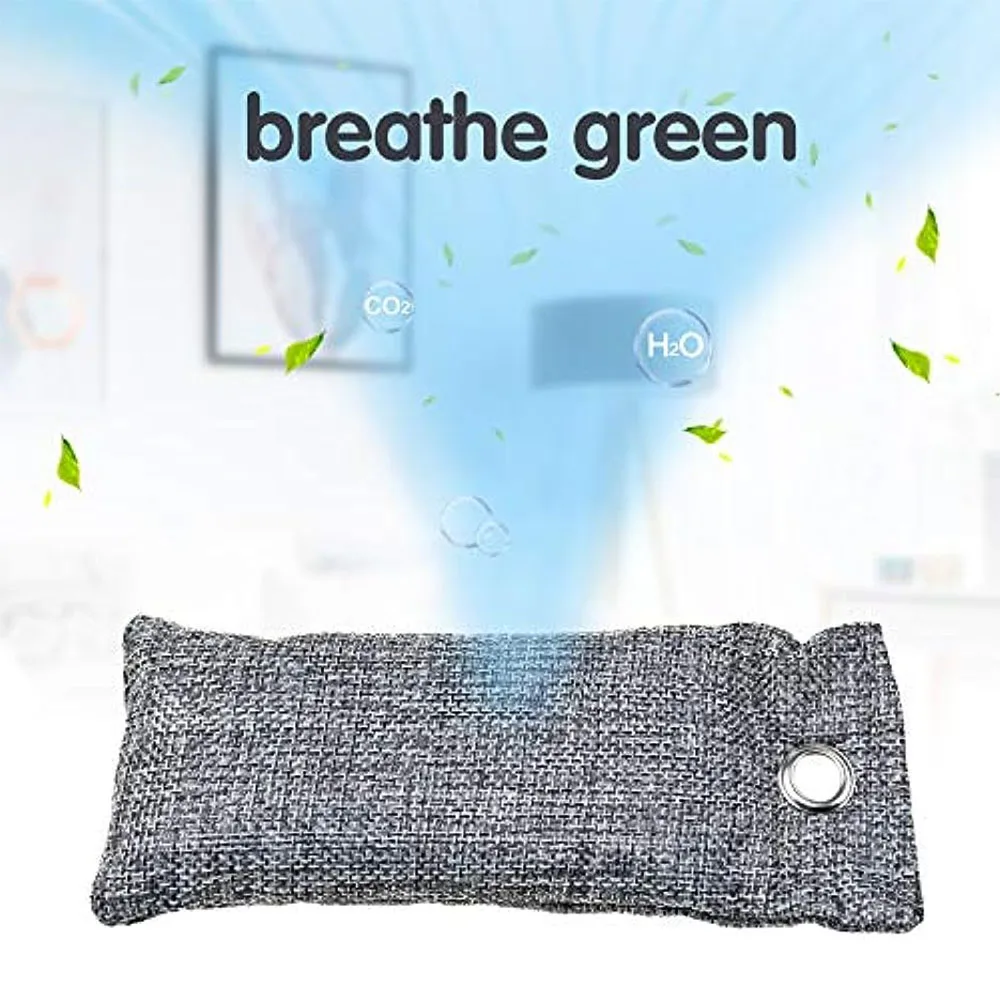 Bamboo Charcoal Air Purifier 10packs 75g Activated Charcoal Air Purifying Bag Bamboo Charcoal Natural Home Odor Absorber Deodorizer and Moisture Eliminator