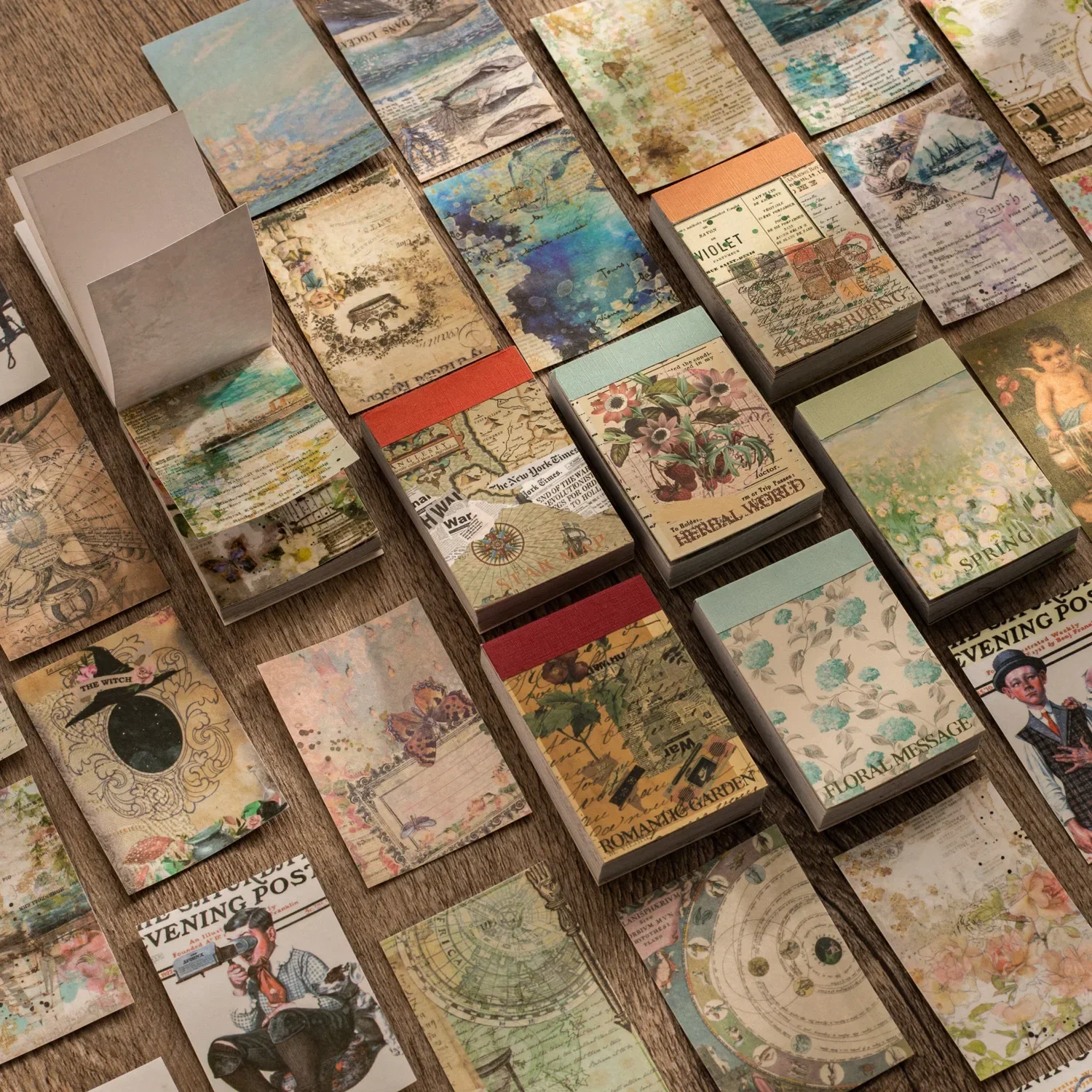 50 Pegatinas Washi De Papel Para Scrapbooking, Diarios, Planners - Colores Surtidos, Manualidades
