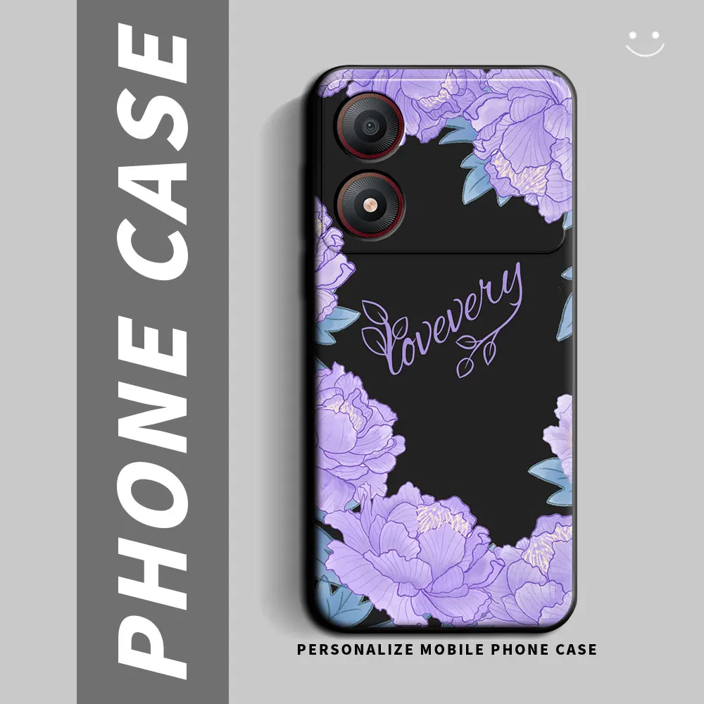 For ZTE Blade A34 A54 4G Case Soft Silicone TPU New Butterfly Floral Fashion Style Phone Case For ZTE A34 A54 A 54 4G Back Cover 3