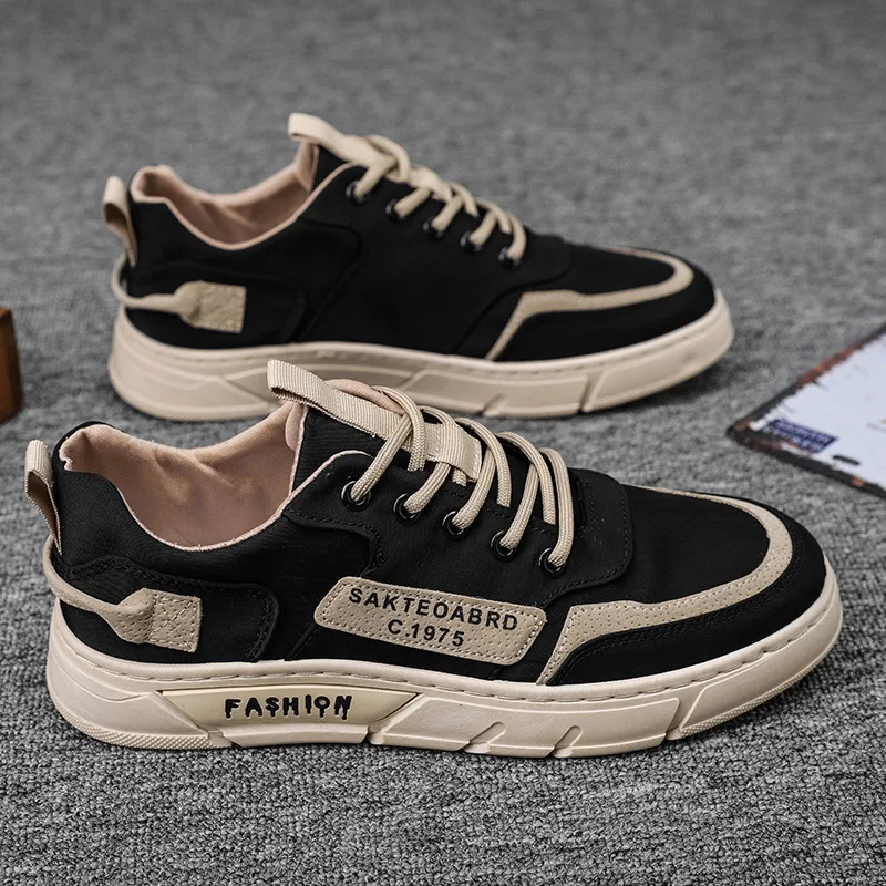 2023 Breathable Men's Shoes Korean Style Fashion Sneakers Low-top Board Shoes Umbrella Canvas Shoes All-match Casual Shoes Man