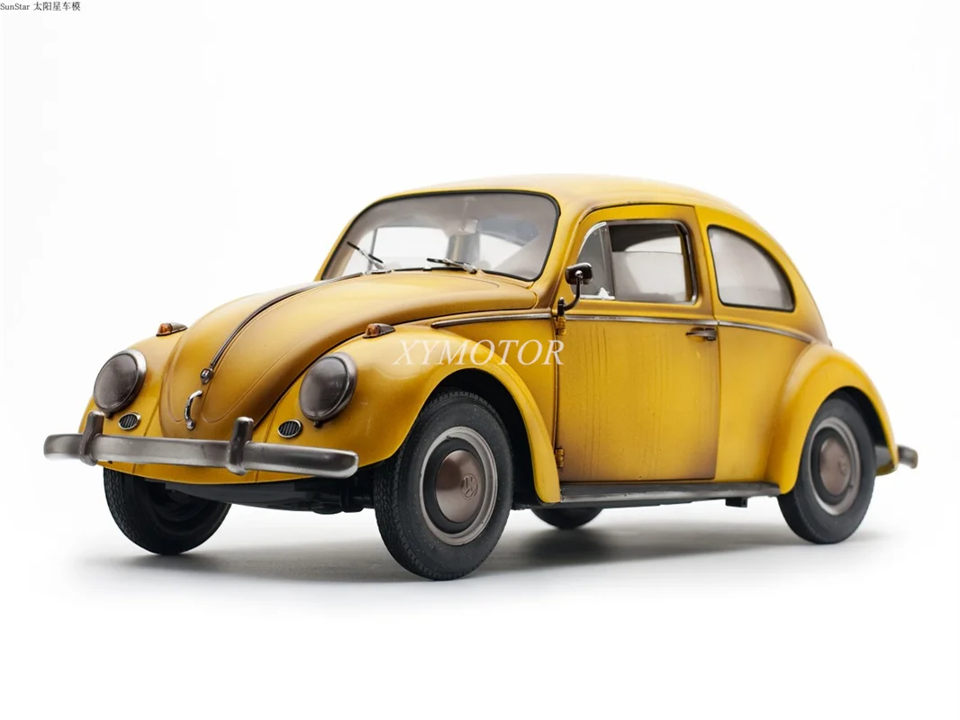 

Sun star 1/18 For VOLKSWAGEN VW Beetle saloon -Yellow Bee 1961 Old Effect Diecast Model Car Toys Gifts Collection Ornaments