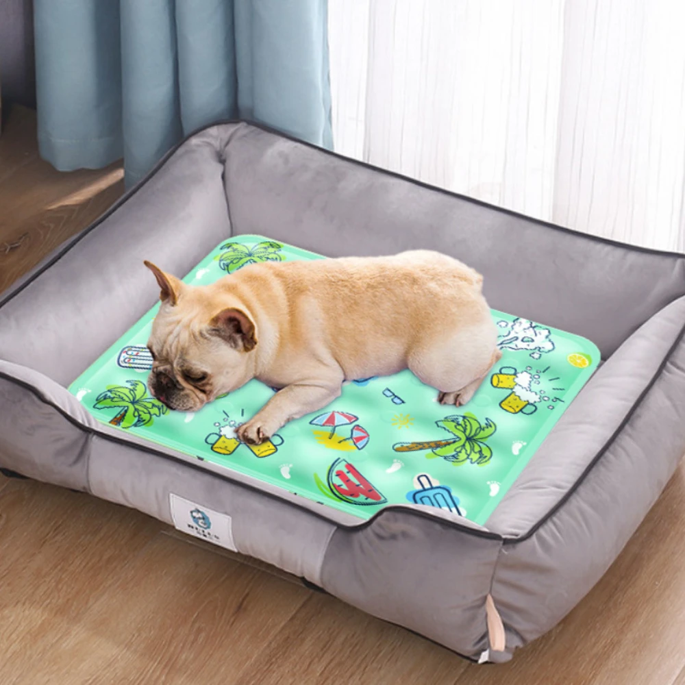 Ice Cooling Pet Mat For Dogs Cats Portable Washable Summer Cooling Blanket Reusable Non Toxic Self Cooling Non Slip_voghion.com