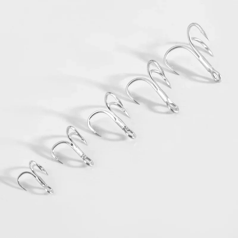 녹슬지 않는 낚시 후크 참치 낚시 지깅 후크, 트레블 후크, 바닷물 트리플, 매우 날카로운 바다 낚시 앵커, 10 개