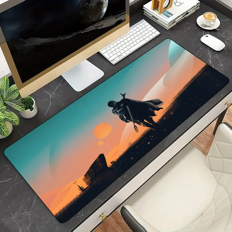 

Large Mouse Pad The Mandalorian Star Wars Marvel Table Mat PC Keyboard Mouse Mat Rubber Carpet Game Mousepad XXL Office Deskmat