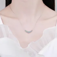 D Vvs1 Moissanite Necklace for Women Wedding Fine Jewelry with Certificates 925 Sterling Silver Plated 18K White Gold Necklace - Image 4