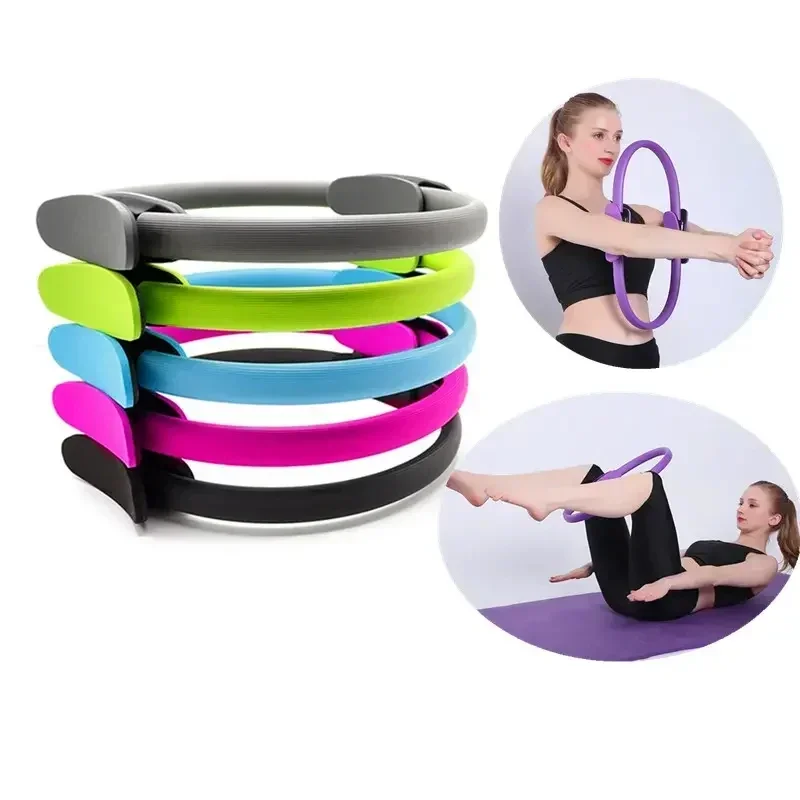 Yoga Fitness Ring Circle Pilates Women Girl Exercise Home Resistance Elasticity Gym Workout Accessories 1Pcs
