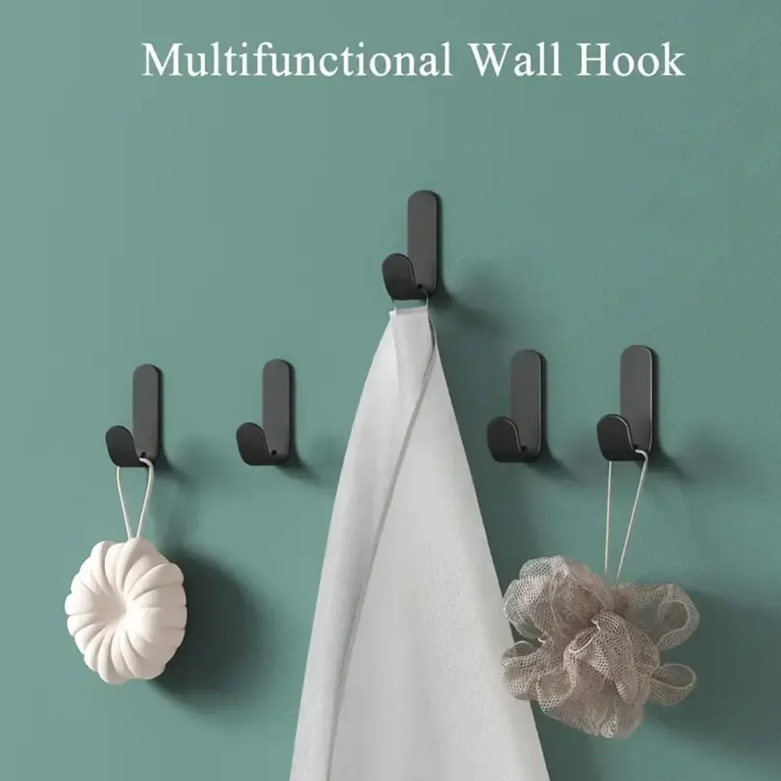 Strong Self-Adhesive J-hook Waterproof Hanging Towel Bathroom Kitchen