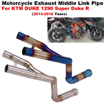 For KTM DUKE1290 Super Duke 1290 R 2014 - 2016 Motorcycle Exhaust Escape Modified Connection Middle Link Pipe 60mm Muffler Moto
