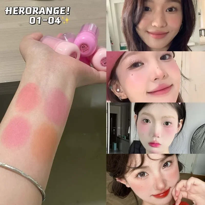 Fruit Jelly Blush Stick Strawberry Rose Tint Cheek Color Brighten Lips and Cheeks Rouge Lasting Waterproof Makeup Blusher Sticks 5