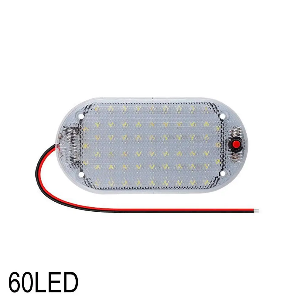 Luz LED de panel para interior de coche, lámpara de lectura de alta luminosidad, luces de cabina de 12V-85V para furgoneta, camión, RV, barco, caravana, tira de luces