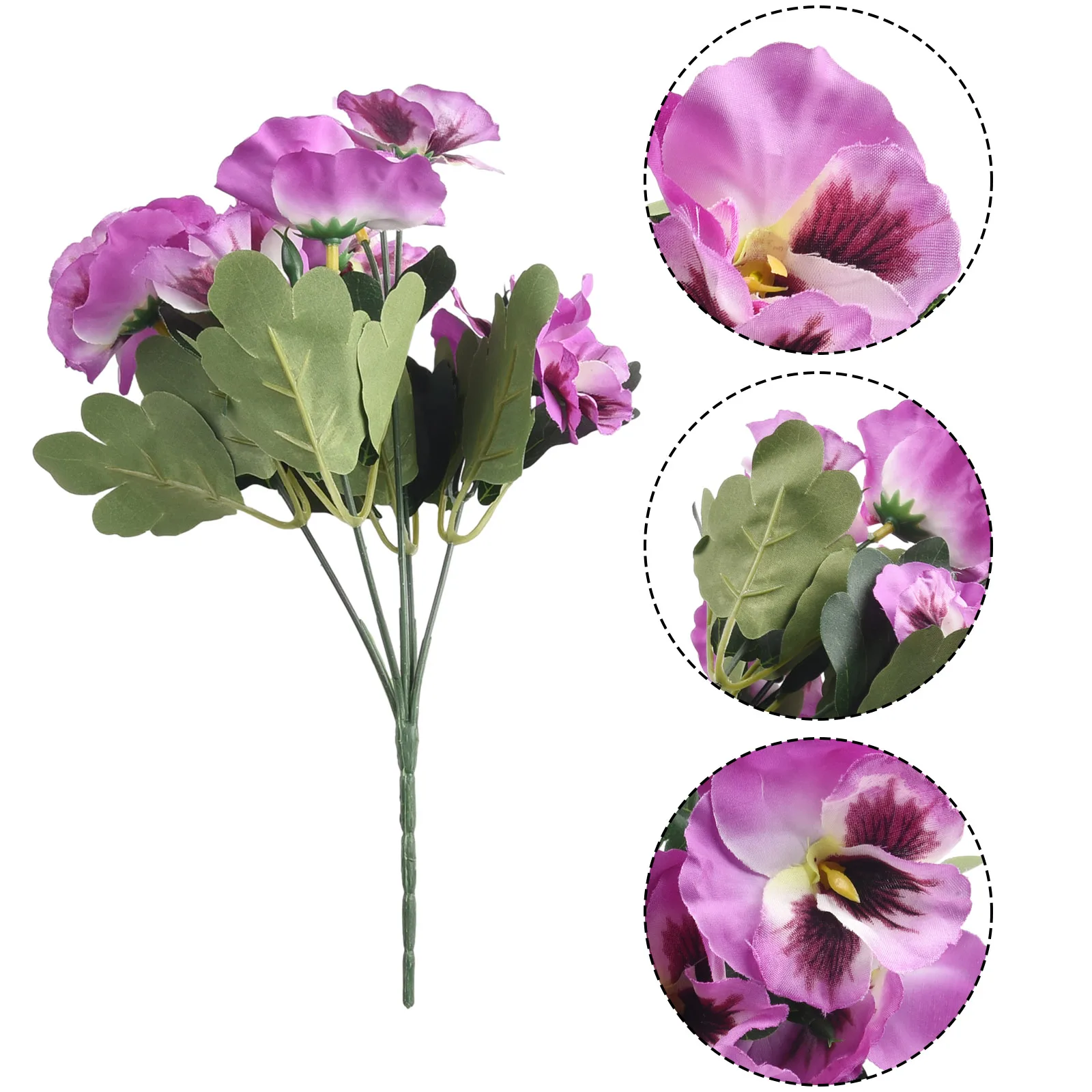 10 Köpfe künstliche Stiefmütterchen gefälschte Blume 26cm Blumenstrauß Simulations anlage für Home Party Hochzeits feier Hintergrund Büro Dekor – Detail 6