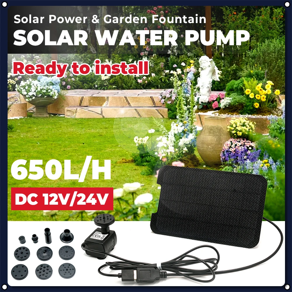 9W Solar Panels Solar Pumps Fountains Garden Floaters Watering Power Fountains Pools Home Gardens Fish Ponds