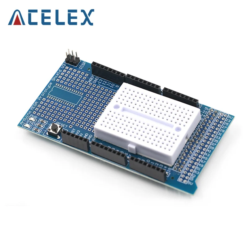 Mega 2560 R3 Proto Prototype Shield V3.0 Scheda Di Sviluppo Espansione + Mini Pcb Breadboard 170 Punti Di Fissaggio Per Arduino Fai Da Te