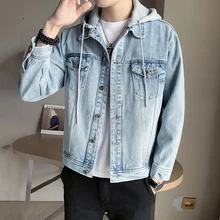 denim jacket hoodie men