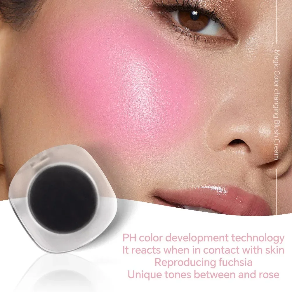 Private Label Magic Blush Cream Custom Logo Color Changing Crystal Long Lasting Waterproof Cheeks & Lips Tint Makeup Wholesale 5