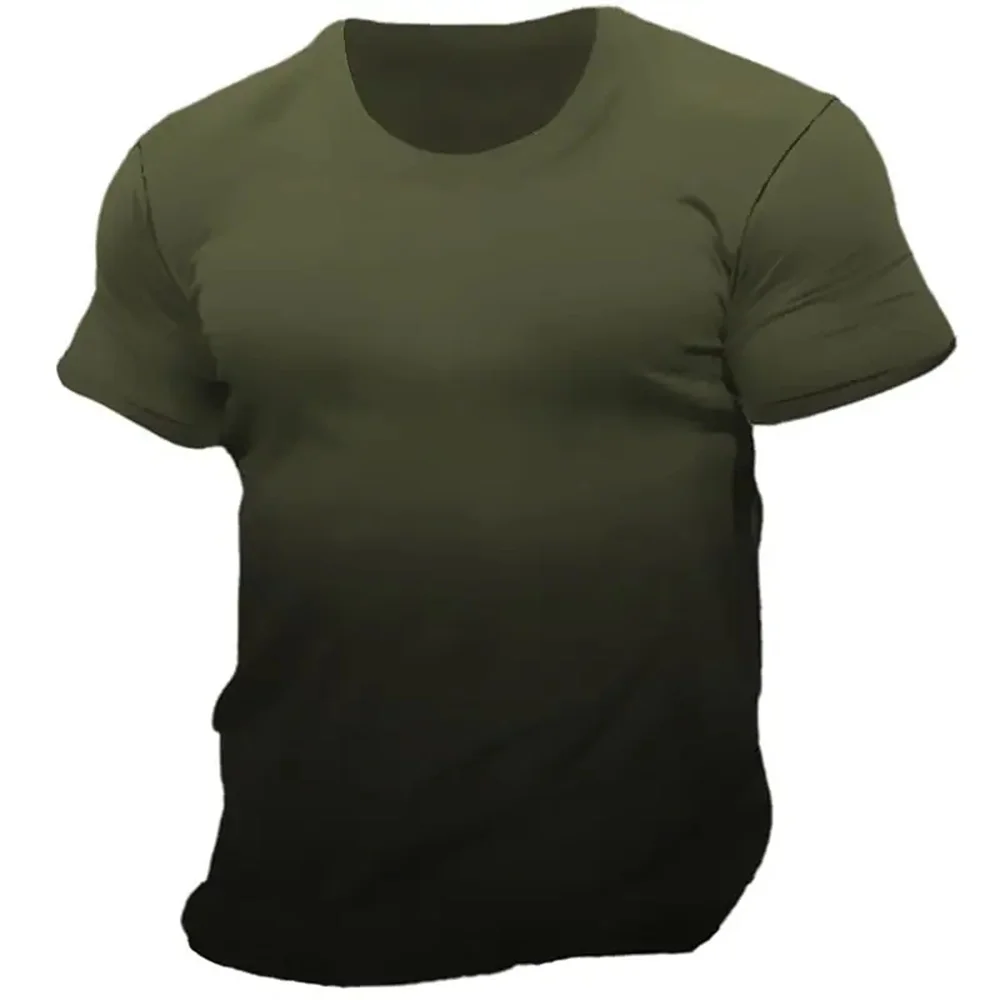 

Simple T-Shirt For Men 3d Solid Men'S T-Shirtfashion Short Sleeve Top Tee Gradient Fitness Summer Retro Male Clothes Shirts Man