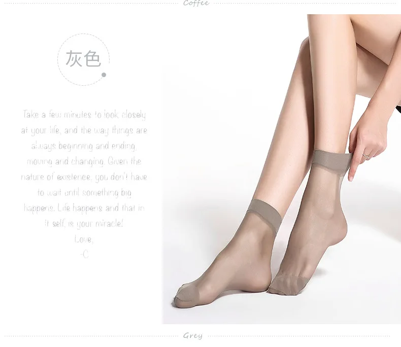 Transparent Summer Socks - 30 Pairs Ultrathin Ankle Meias for Women