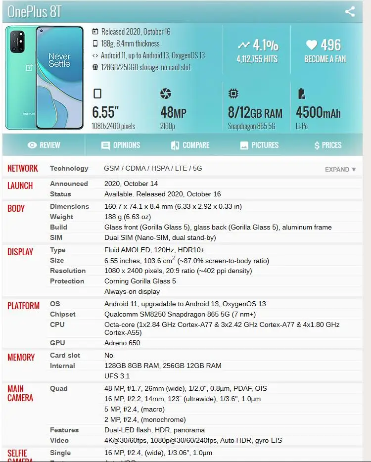 Display Ricambio Per Oneplus 8T KB2001 - Schermo LCD Con Touch Digitizer, Senza Impronte Digitali - Foto 9