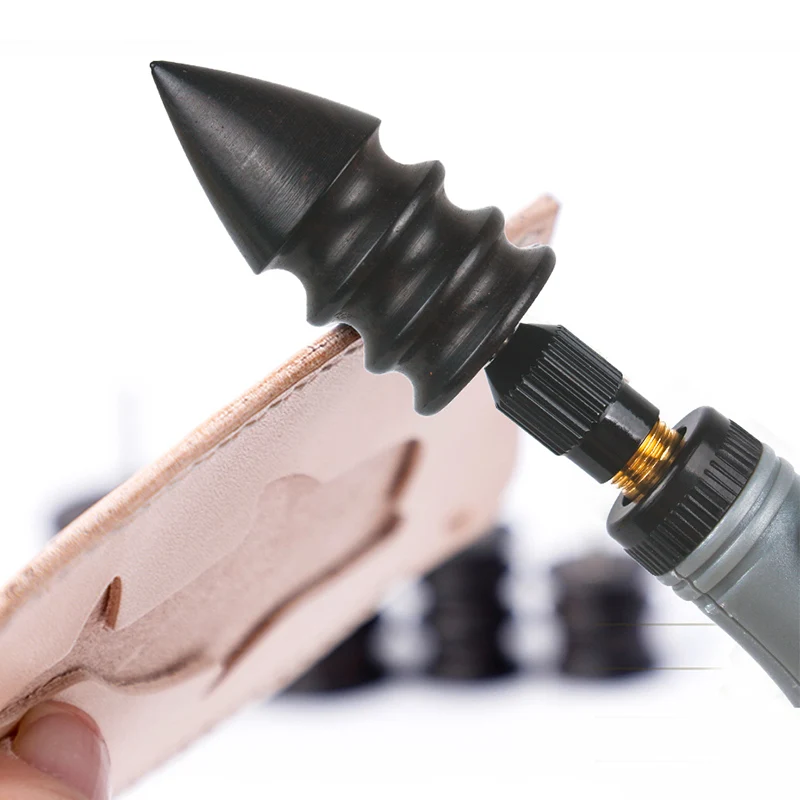 DIY Leather Grinding Tool Electric Polishing Machine Bit With Sandalwood Electric Grinding Head Sandalwood Head Burnisher