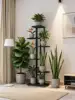 26773-9a0deb.jpg Indoor Vertical Flower Pot Shelf Premium Modern Black Metal 6-Tier Space-Saving Plant Stand