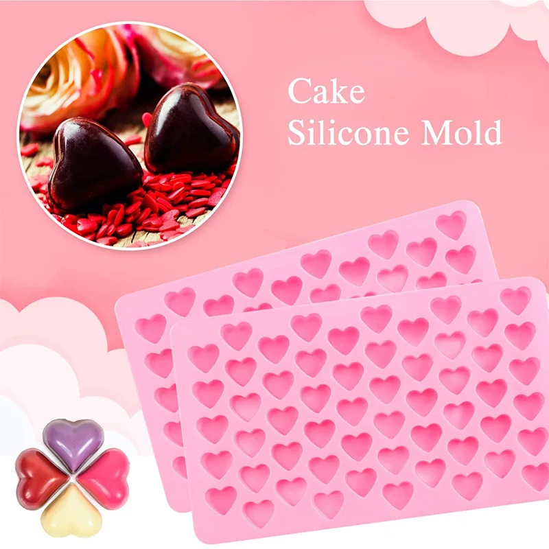 3D Fai Da Te A Forma Di Cuore Stampo Per Cioccolato In Silicone Torta Decorare Forma Stampo Sapone Di Ghiaccio Gelatina Vassoio Biscotti Stampo Da For