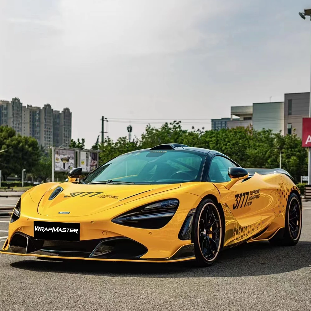 YellowPETBackingGlossyMetallicVinylPaintProtectionFilmforCar