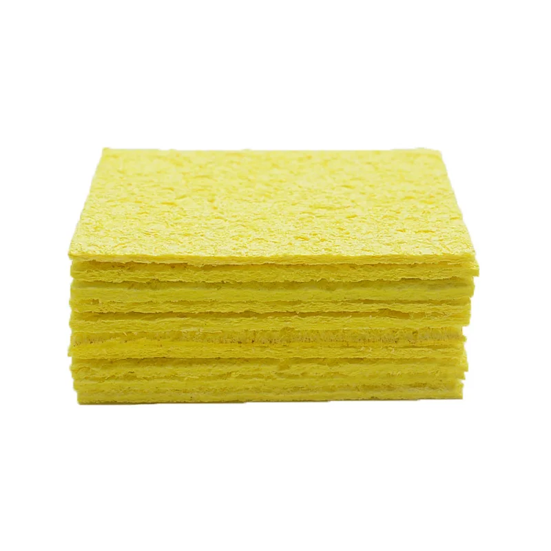 1/5/20Pcs Yellow High Temperature Resistant Cleaning Sponge Cleaner for Enduring Electric Welding Soldering Iron Accessories Kit electronics soldering kit