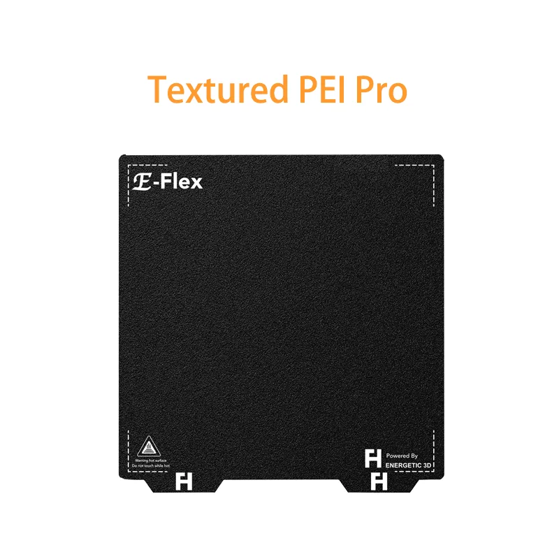 Energética-texturizado Preto Pei Pro Dupla Face Placa de Construção Magnética Mola Chapa de Aço para Voron v0 Hot Bed Upgrade 120x120 mm - Imagem 4