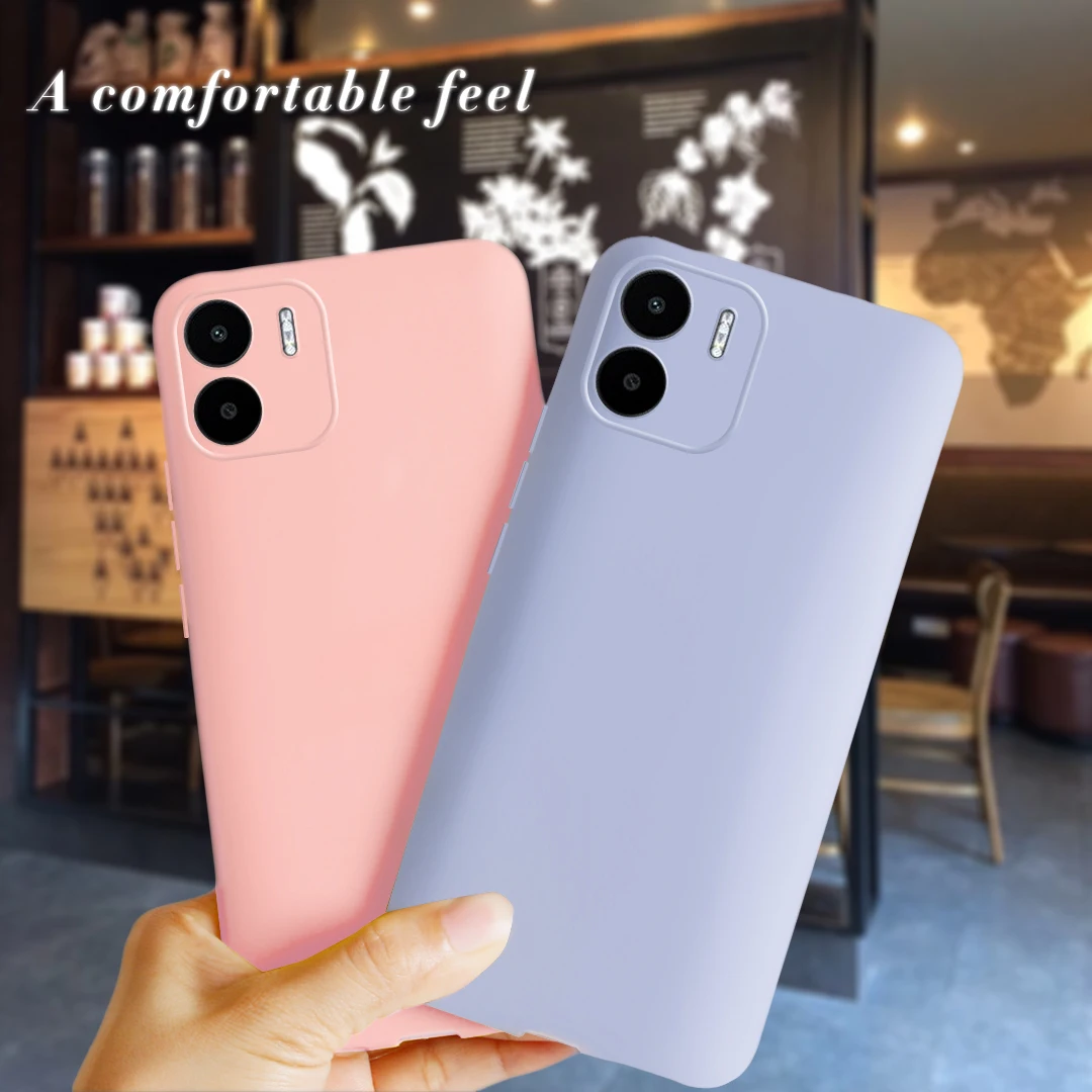 Compatible con Redmi A2 Case Silicona Rosa, Chapado Xiaomi Redmi A2 Funda  para teléfono Funda a prueba de golpes delgada y suave (púrpura)