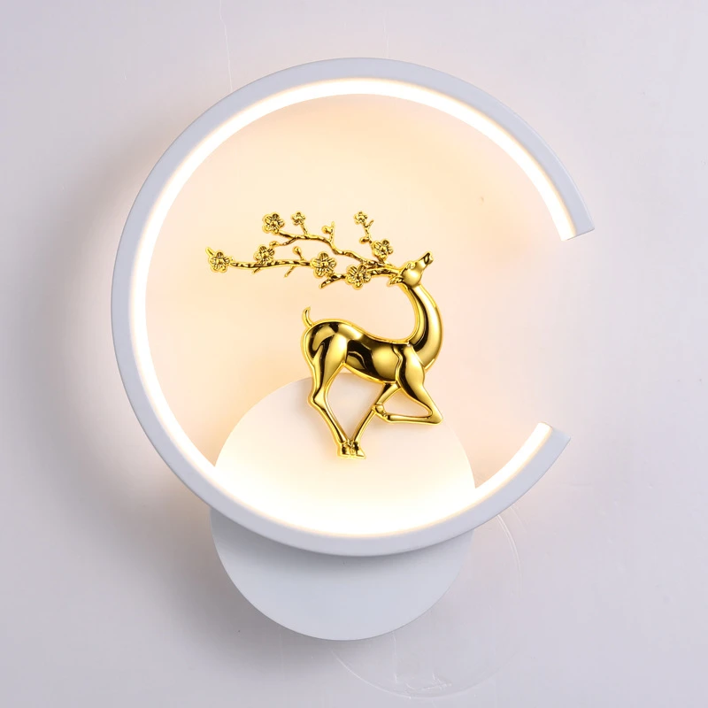 

High Quality Metal Lighting Fixtures Nordic Modern Luxury LED Wall Lamp Living Room Restaurant Bedside Decor Creative Wall Light