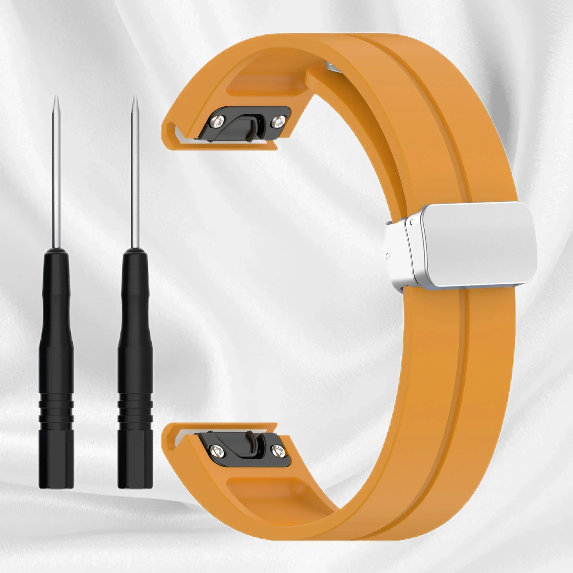 Magnetic Buckle Silicone Strap Bracelet, 26mm/22mm