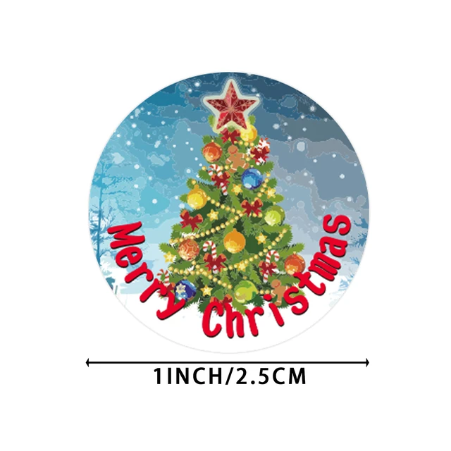 Lot de 10 étiquettes autocollantes - stickers joyeux noel - Un grand marché