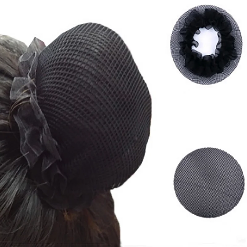 

2 Pieces Elastic Hairnet women fashion headgear ballet disco hair Snood wig net invisible sports dance hair net hair accessories