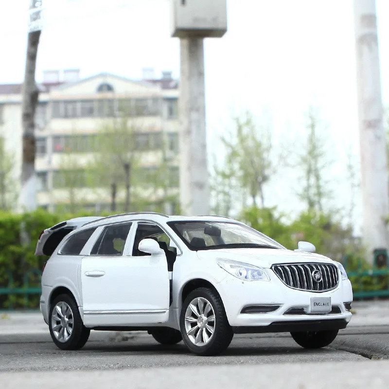 1:32 Buick Enclave SUV Alloy Car Model Diecast Metal Toy Vehicles Car Model Sound and Light High Simulation Collection Gift 5