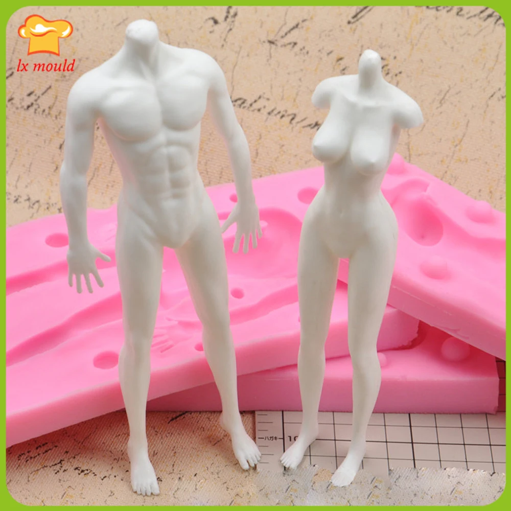 

Doll Human Body Molds Food Grade Silicone Mould Men's and Women's Full Body Moulds Soft Pottery DIY Hand Tools
