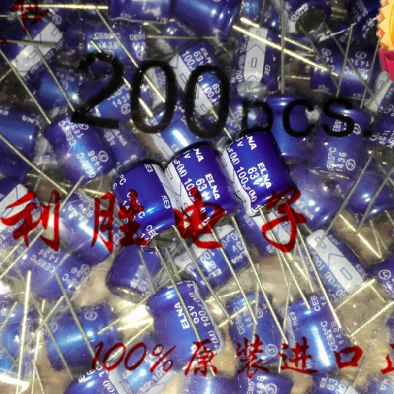 

10 шт. 100UF 63V ELNA конденсатор лихорадки 63V 100UF 10X12.5 RE3 Blue Robe