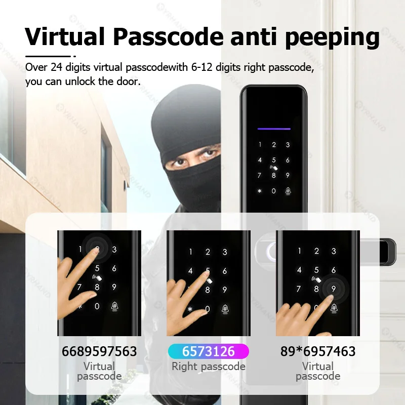 قفل باب ذكي ببصمة الإصبع Tuya