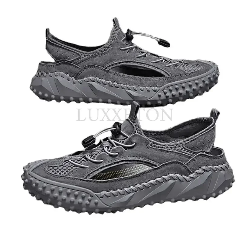 

Men Shoes Brand High Quality Suede Leather Casual Shoes New Vintage Sneakers Outdoor Handmade Man Sandals Designer Mocassins