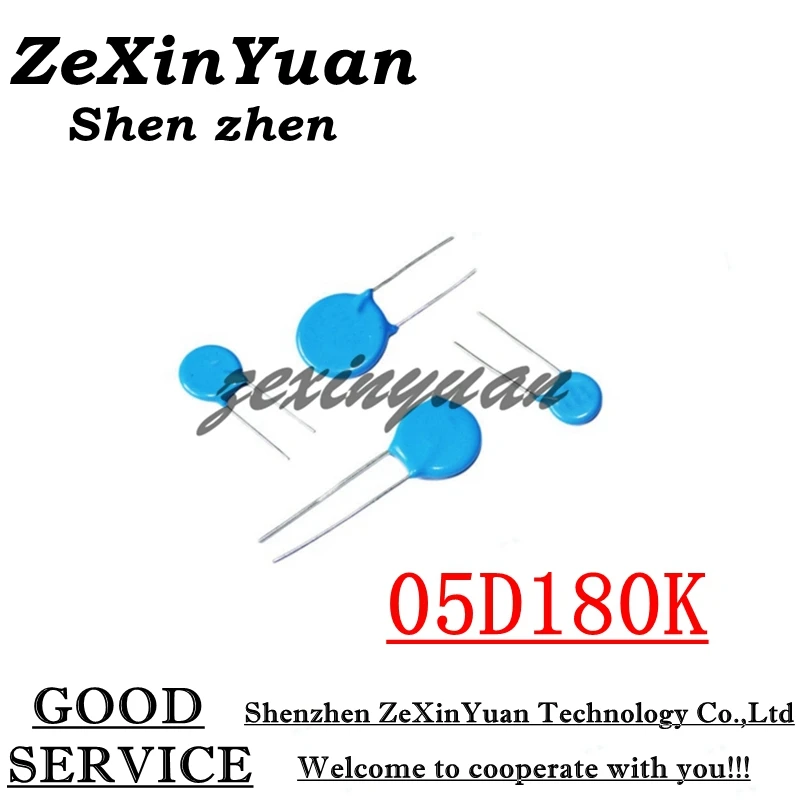 

20 шт./лот 5D180K 05D180K 18 В 5 мм варистор пьезорезистор