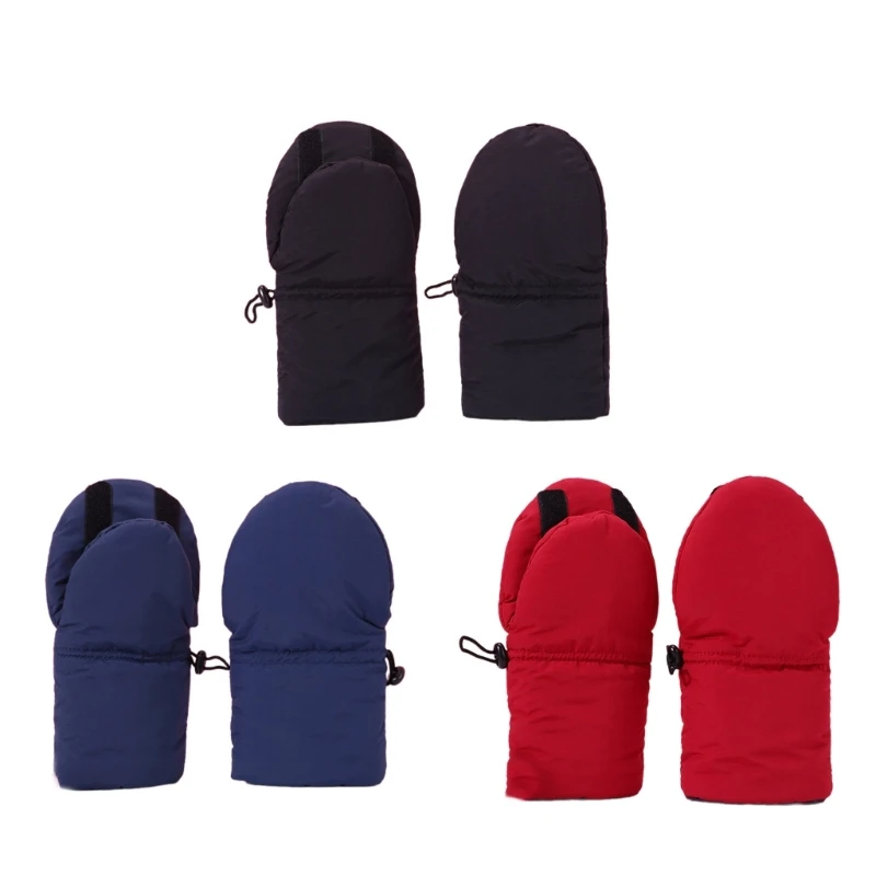 

1 Pair Fall Winter Stroller Hand Muff Fleeece Hand Warmer Baby Cart Gloves with Thick Fleece Lining for Cold Weather H37A