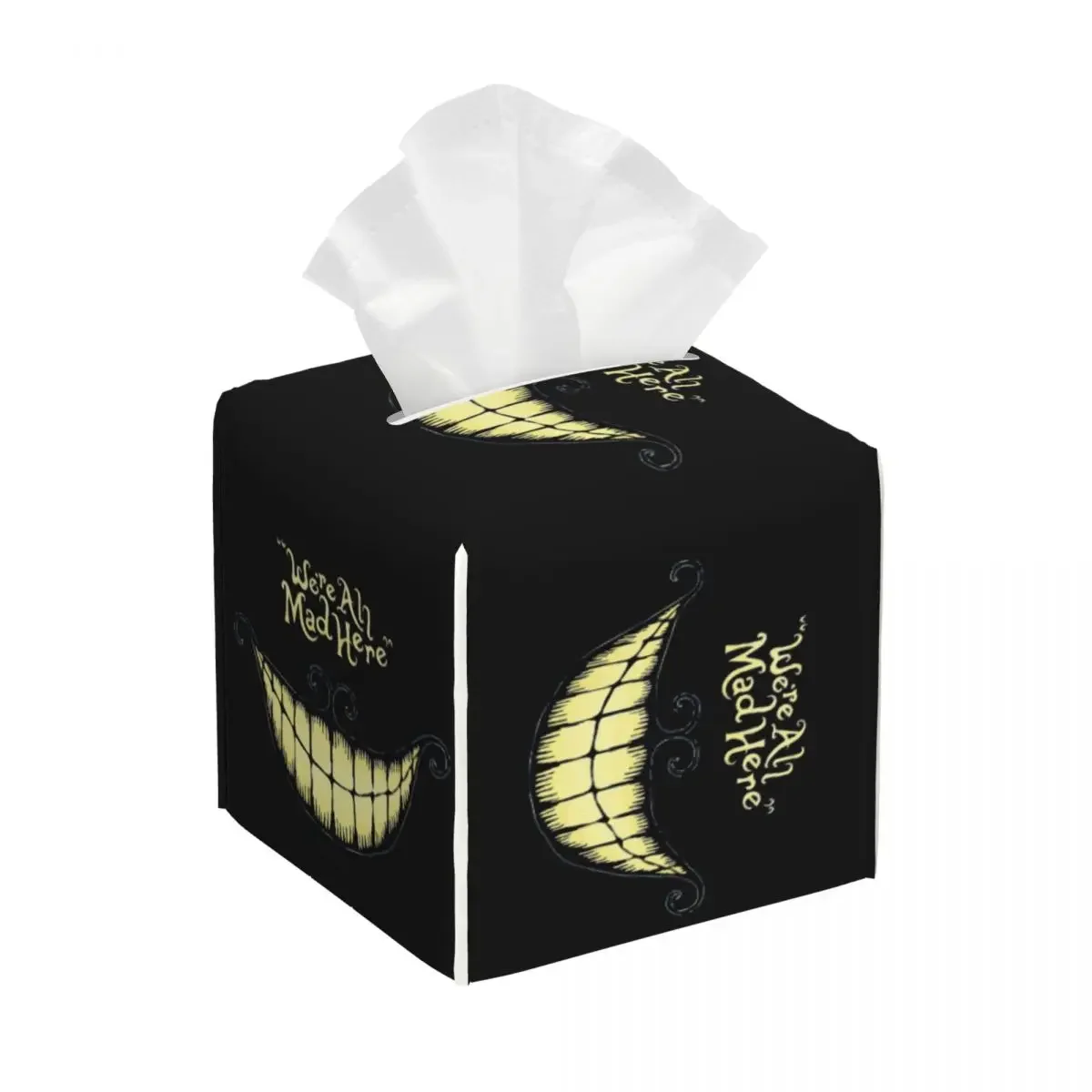 thumbnail image 1 of Custom Horror Movie Beetlejuices Tissue Box Cover PU Leather Square Tim Burton Style Facial Tissue Box Holder for Bathroom, 1 of 5