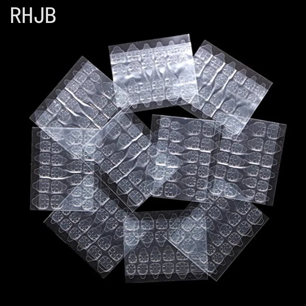 Nail Glue Tape 360pcs/15sheets Nail Jelly Glue Double Sided False Nail Art Adhesive Tape Glue Sticker Fake Tools