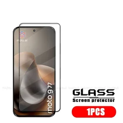 Premium Tempered Glass Screen Protector - Full Cover, HD Clarity, 9H Hardness (1/2/3/4 Pack) for Motorola Moto G77 (1 Front Glass)