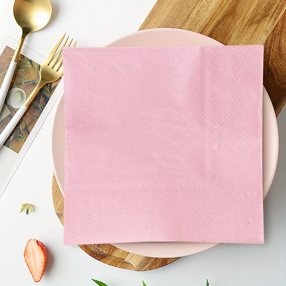 Paper napkins 20pcs/lot Red Napkin Soft Fragrance Free Party Table Napkins Paper Cafe Mouth Cloth Hotel Dining Tray Tissues